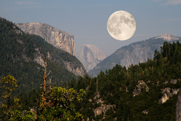 Moon Rise over Half Dome